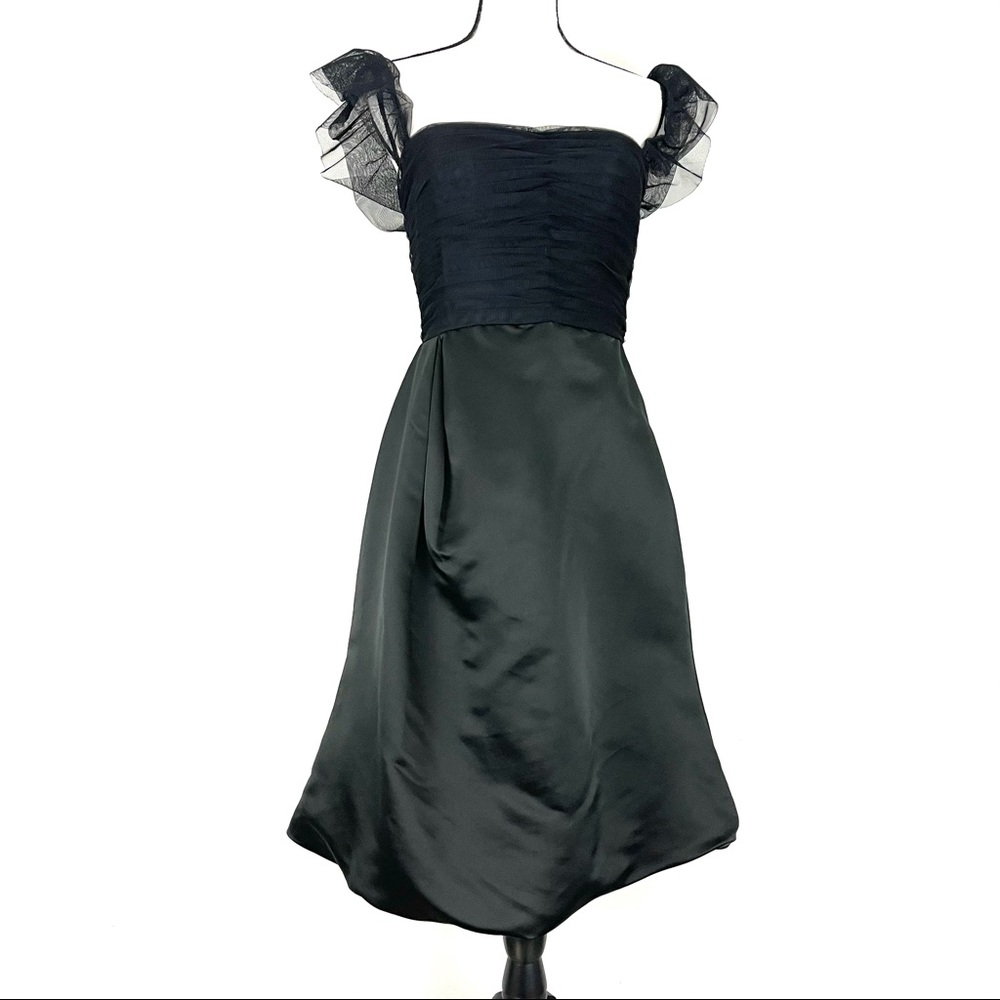 Vera Wang Silk Fit & Flare Full Cocktail Dress